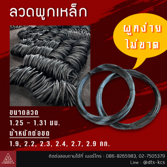 ลวดผูกเหล็ก ราคาโรงงาน - โรงงานผลิตตะแกรงไวร์เมช เหล็กปอก ลวดผูกเหล็ก - ดี.ที.เอส.อุตสาหกรรม